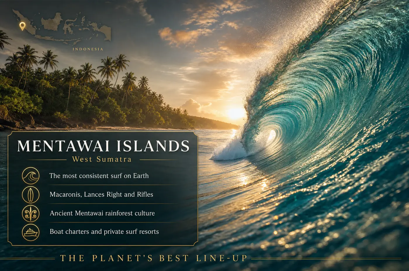Mentawai Islands at a glance — The best surf on Earth, and a rainforest culture untouched for millennia.