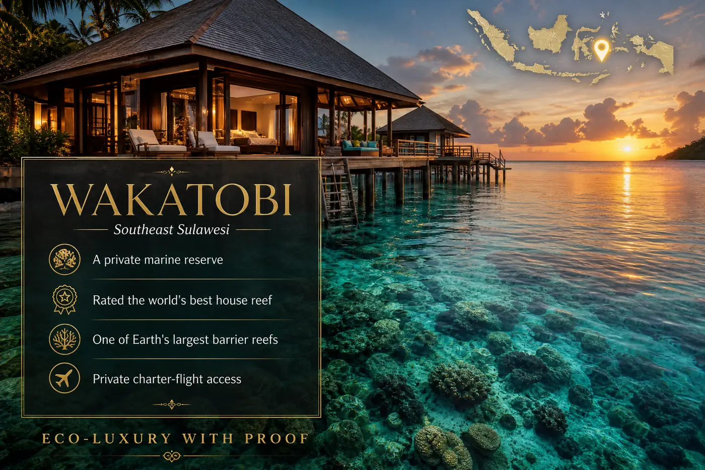 Wakatobi at a glance — A private marine reserve with a house reef divers call the finest on Earth.